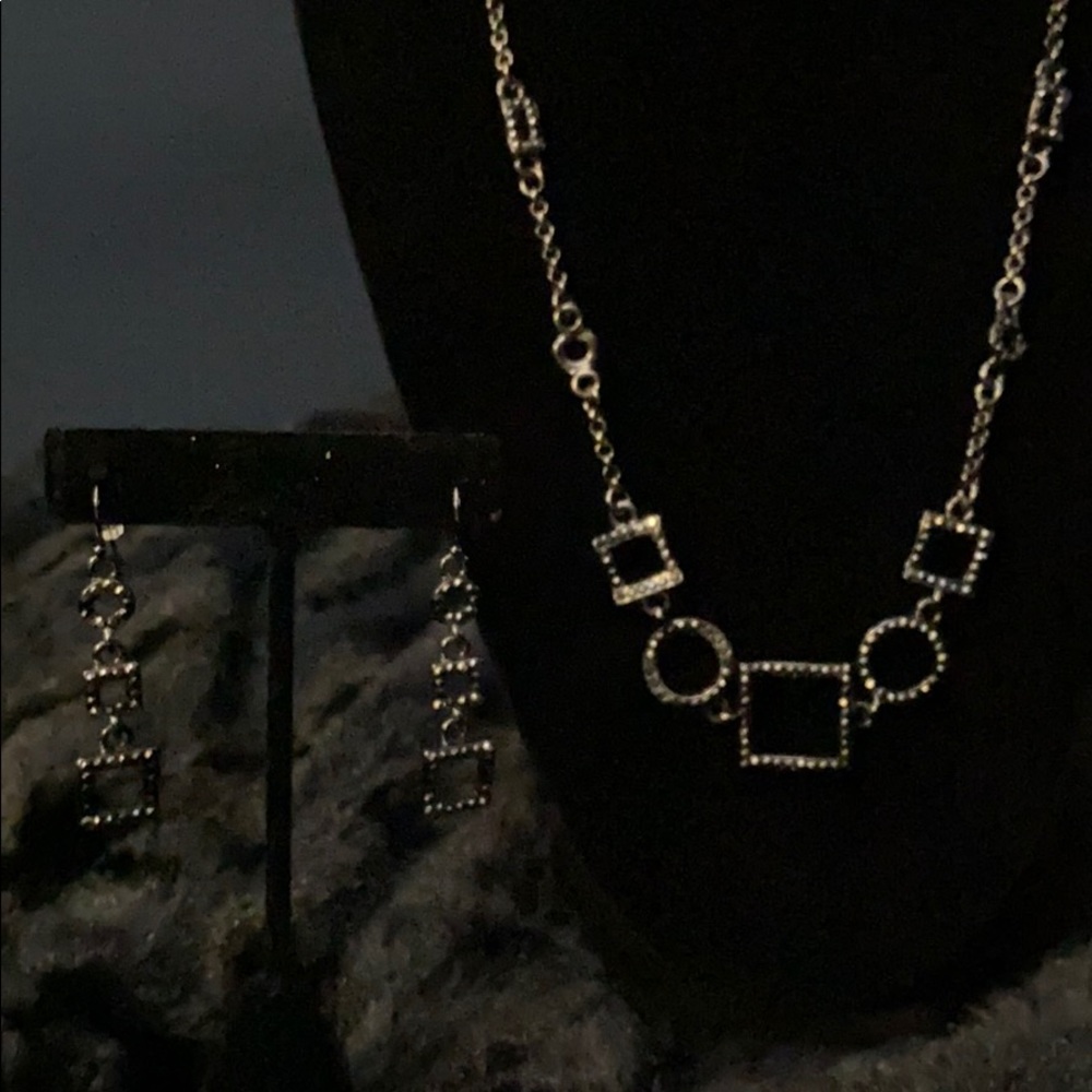 Park Lane Art Deco Black Marcasite Set